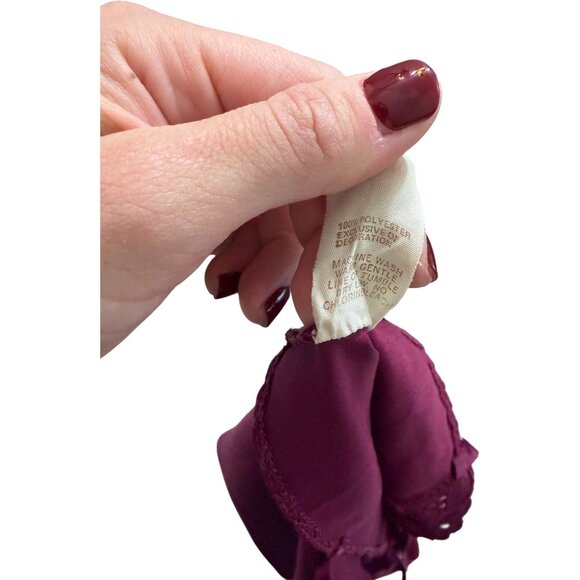 Vintage Deena Lace Trim Camisole Cami Tank Size 32 Small Purple - Picture 5 of 5